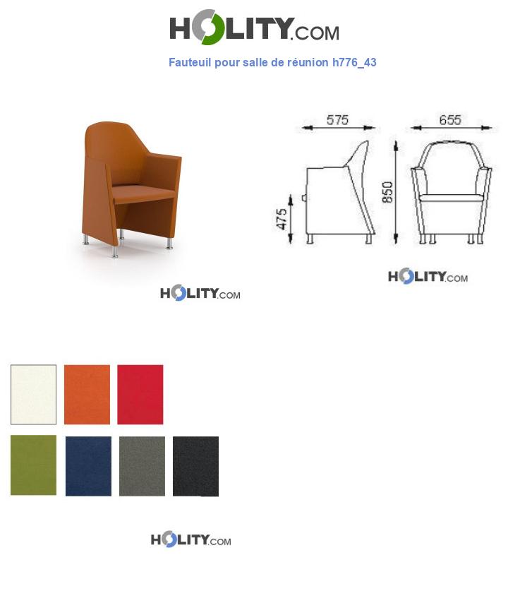 Fauteuil pour salle de réunion h776_43