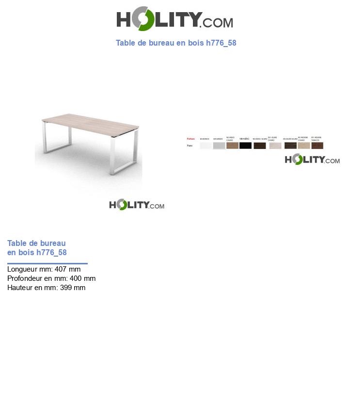 Table de bureau en bois h776_58