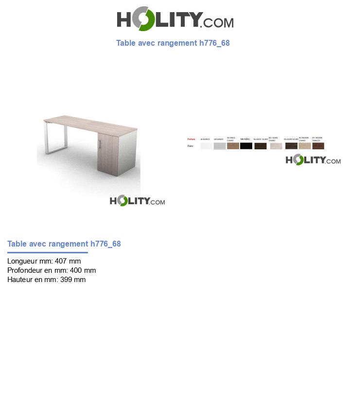 Table avec rangement h776_68