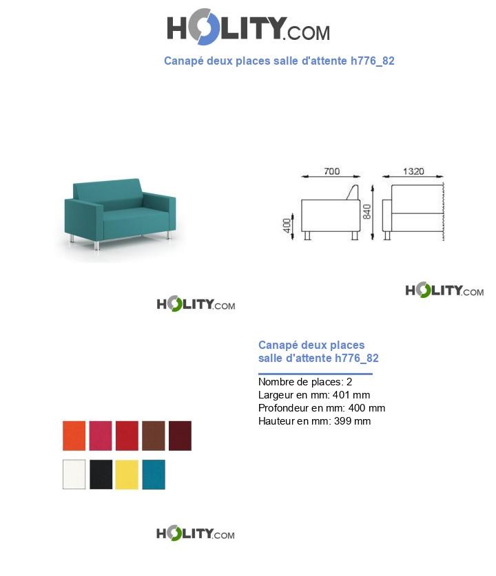 Canapé deux places salle d'attente h776_82