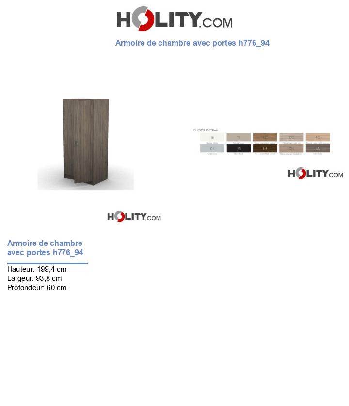 Armoire de chambre avec portes h776_94