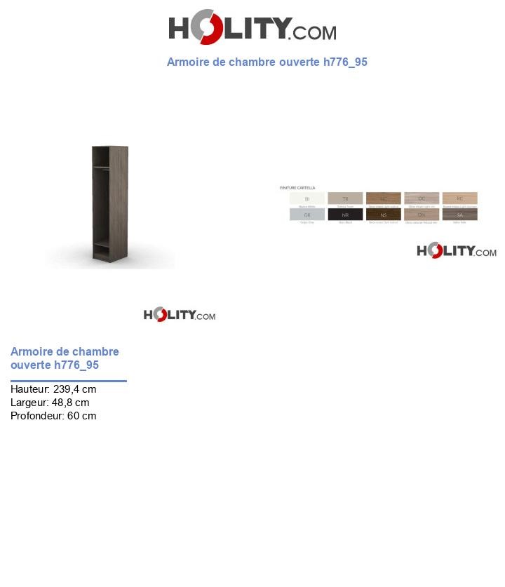 Armoire de chambre ouverte h776_95