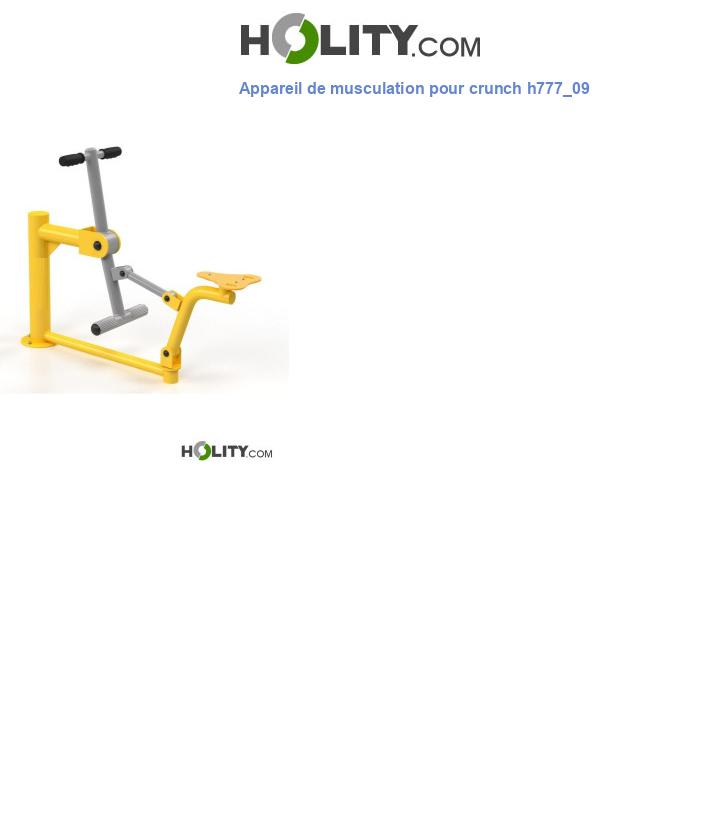 Appareil de musculation pour crunch h777_09