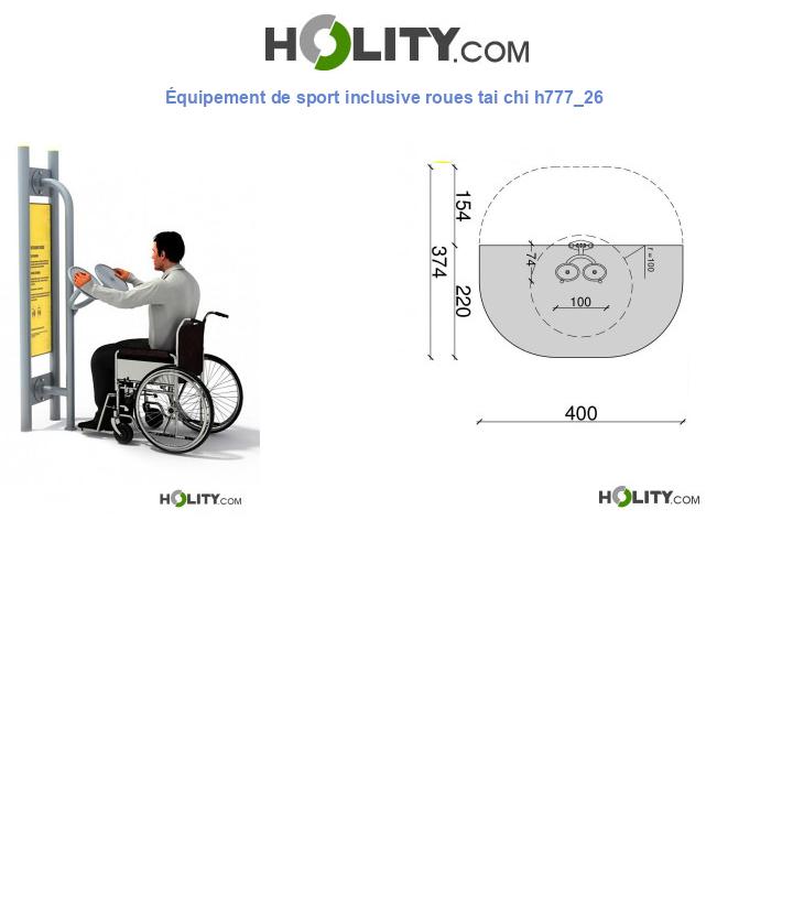 Équipement de sport inclusive roues tai chi h777_26