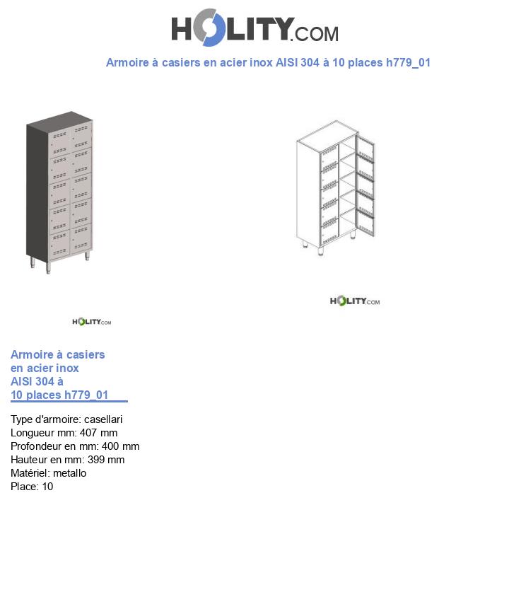 Armoire à casiers en acier inox AISI 304 à 10 places h779_01