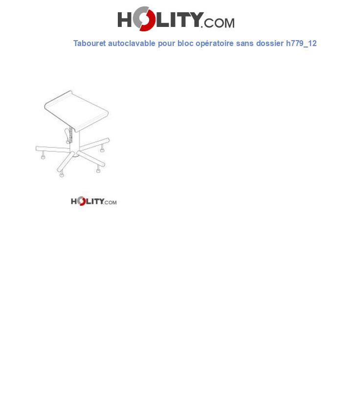 Tabouret autoclavable pour bloc opératoire sans dossier h779_12