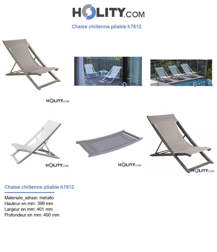 Chaise chilienne pliable h7812