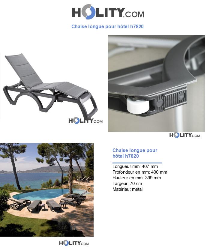 Chaise longue pour hôtel h7820