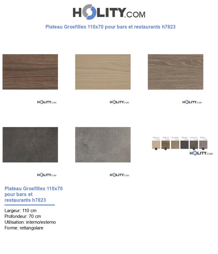 Plateau Grosfillex 110x70 pour bars et restaurants h7823