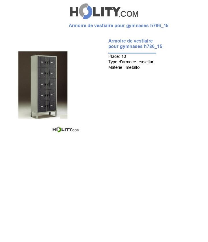Armoire de vestiaire pour gymnases h786_15