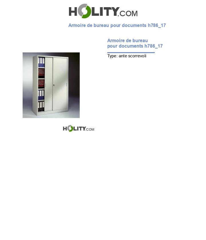 Armoire de bureau pour documents h786_17