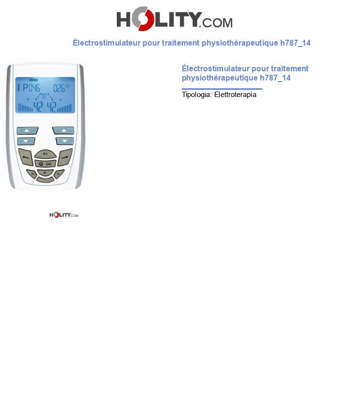 Électrostimulateur pour traitement physiothérapeutique h787_14