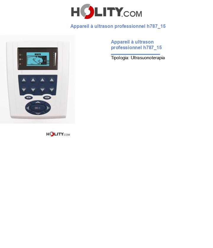 Appareil à ultrason professionnel h787_15