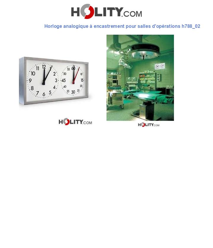 Horloge analogique à encastrement pour salles d'opérations h788_02