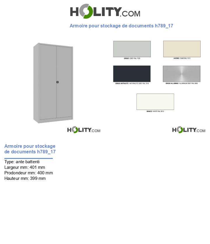 Armoire pour stockage de documents h789_17