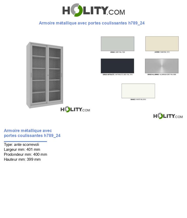 Armoire métallique avec portes coulissantes h789_24