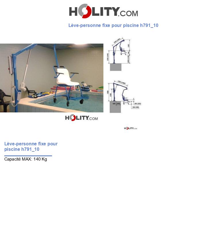 Lève-personne fixe pour piscine h791_10