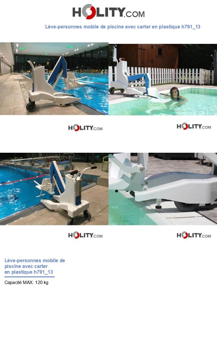 Lève-personnes mobile de piscine avec carter en plastique h791_13