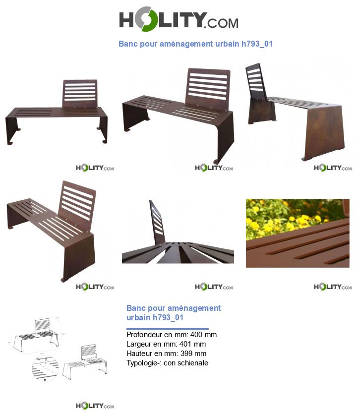 Banc pour aménagement urbain h793_01