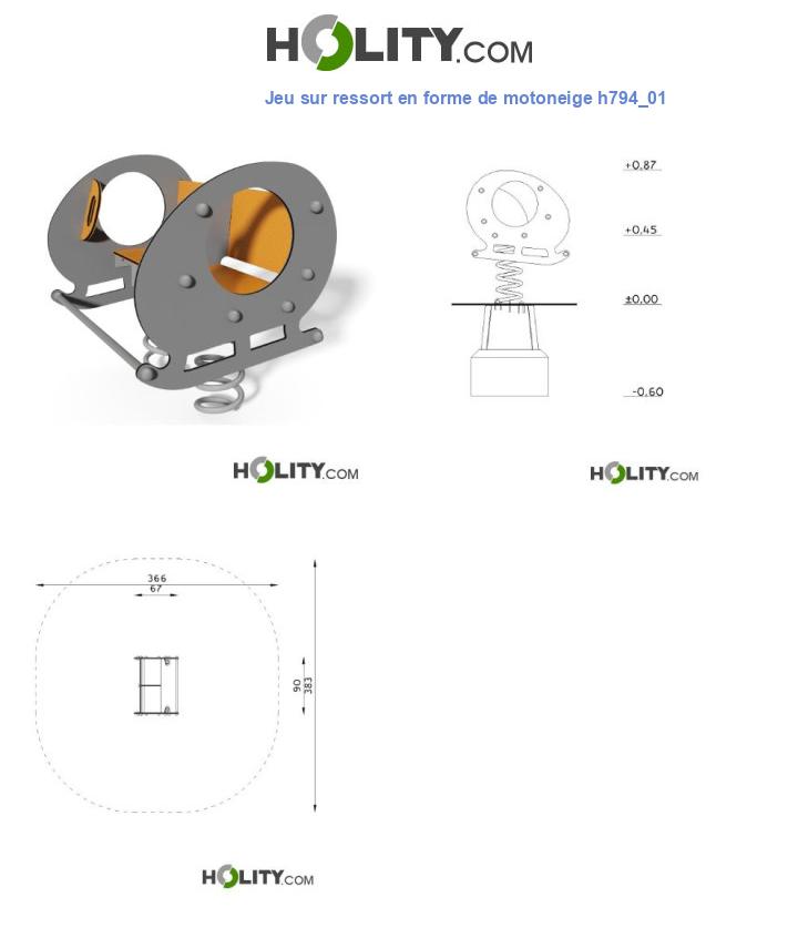 Jeu sur ressort en forme de motoneige h794_01