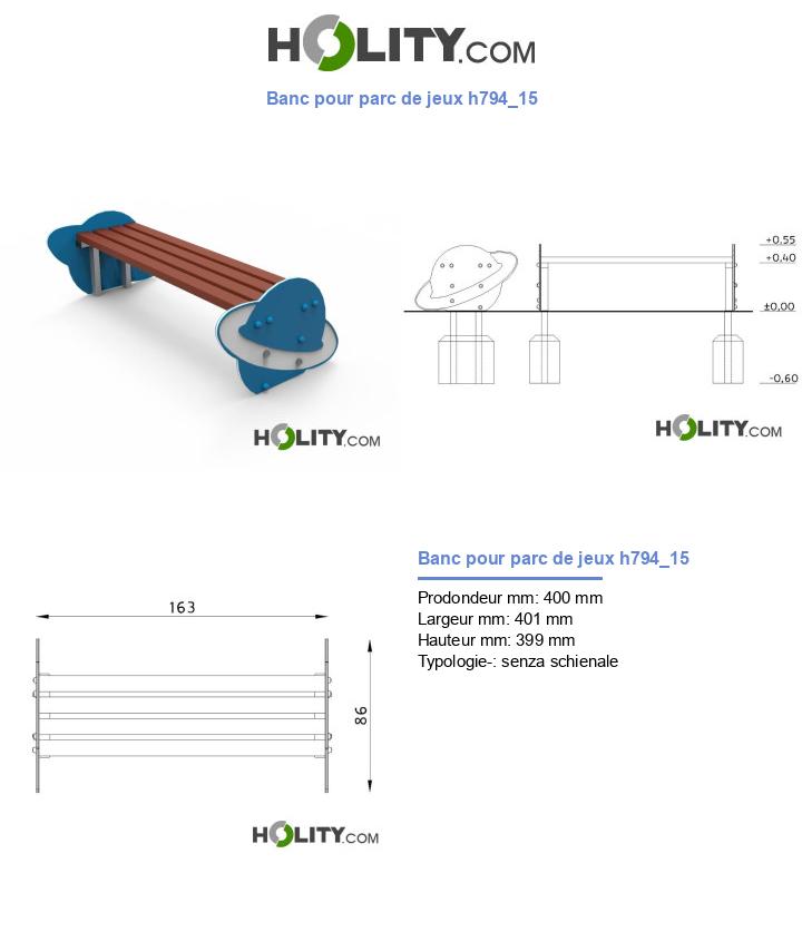 Banc pour parc de jeux h794_15