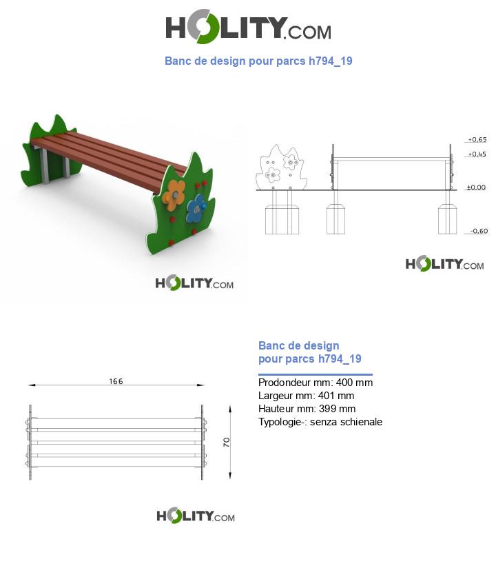 Banc de design pour parcs h794_19