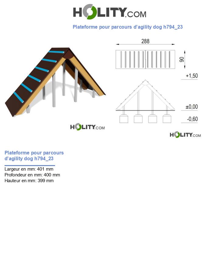 Plateforme pour parcours d’agility dog h794_23