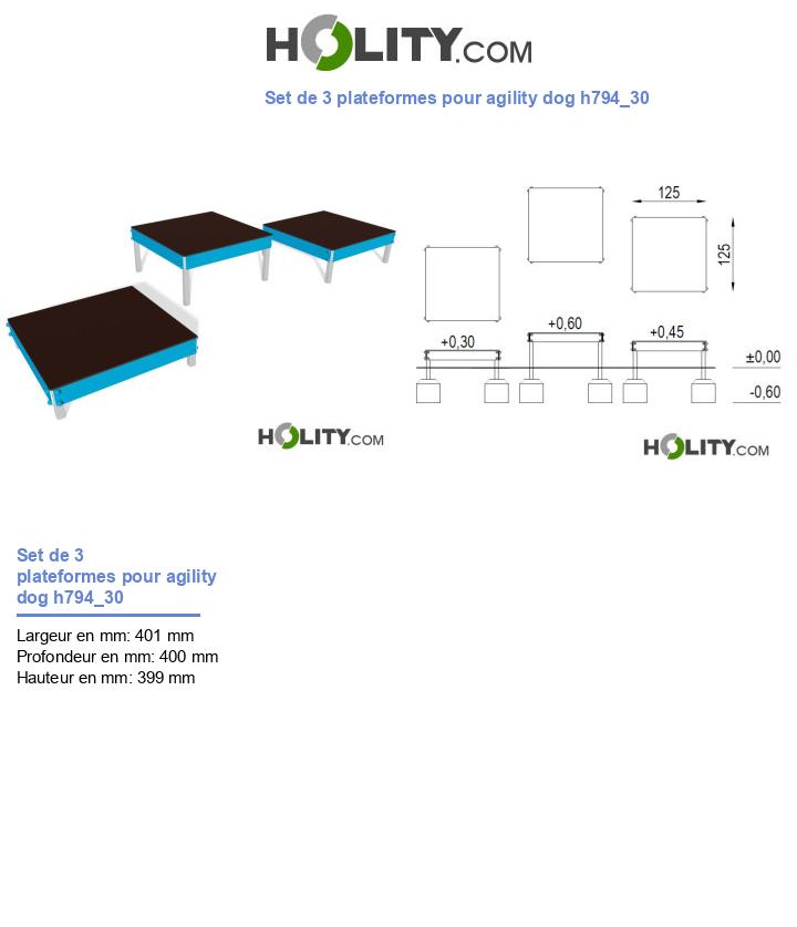 Set de 3 plateformes pour agility dog h794_30