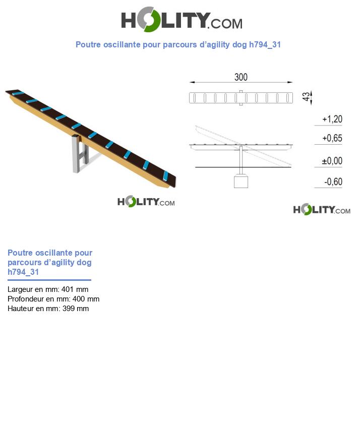 Poutre oscillante pour parcours d’agility dog h794_31