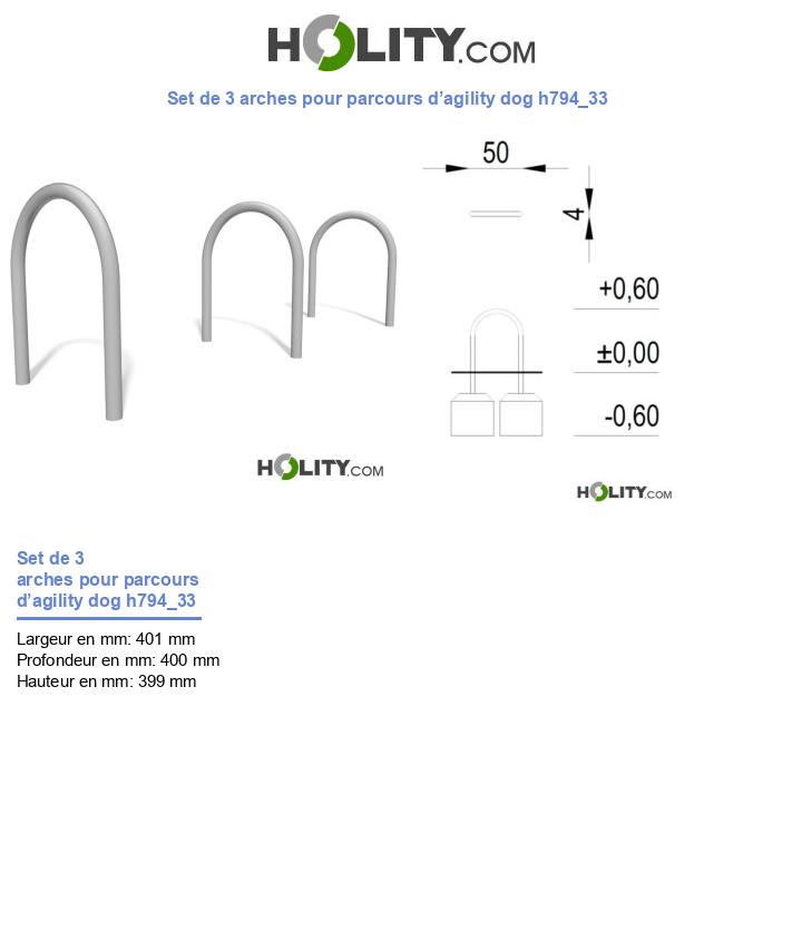 Set de 3 arches pour parcours d’agility dog h794_33