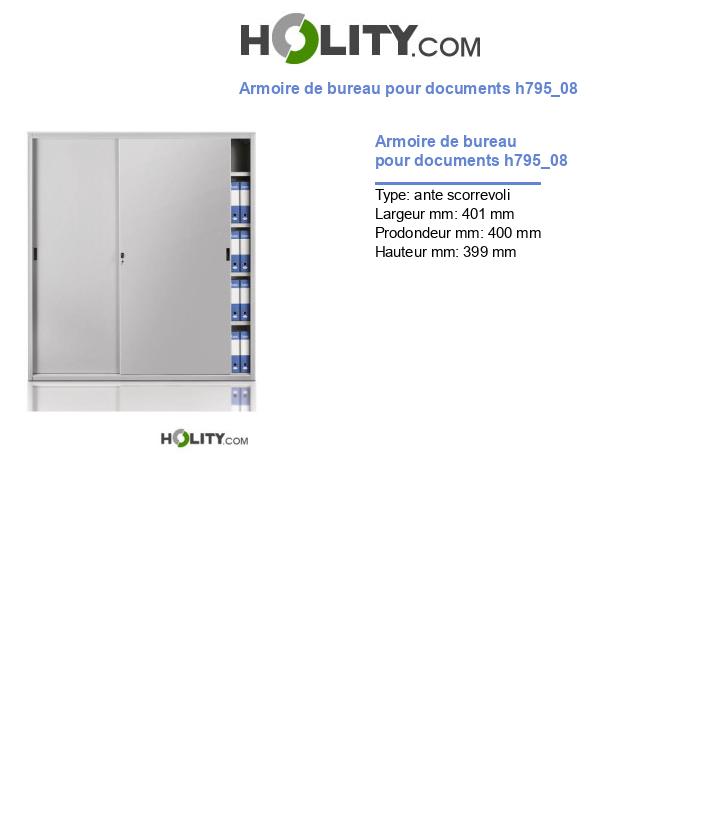 Armoire de bureau pour documents h795_08