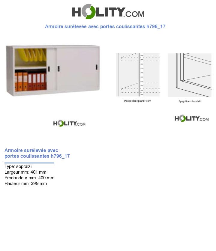 Armoire surélevée avec portes coulissantes h796_17