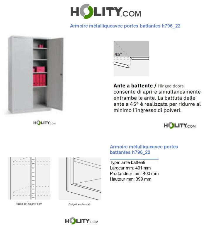 Armoire métalliqueavec portes battantes h796_22