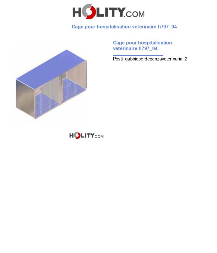 Cage pour hospitalisation vétérinaire h797_04