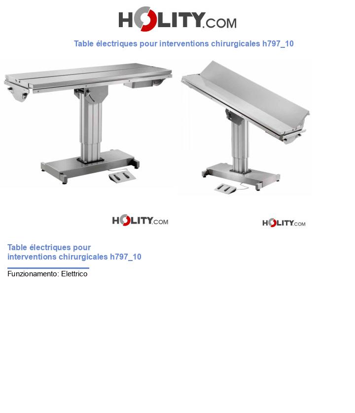 Table électriques pour interventions chirurgicales h797_10