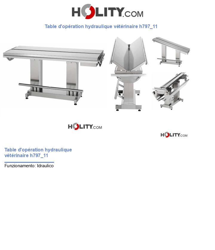 Table d'opération hydraulique vétérinaire h797_11