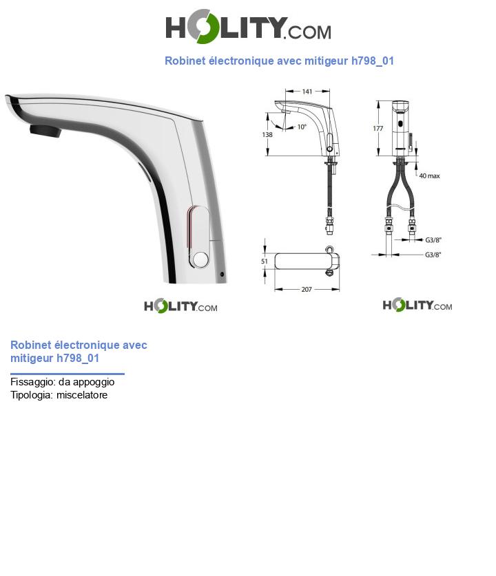 Robinet électronique avec mitigeur h798_01