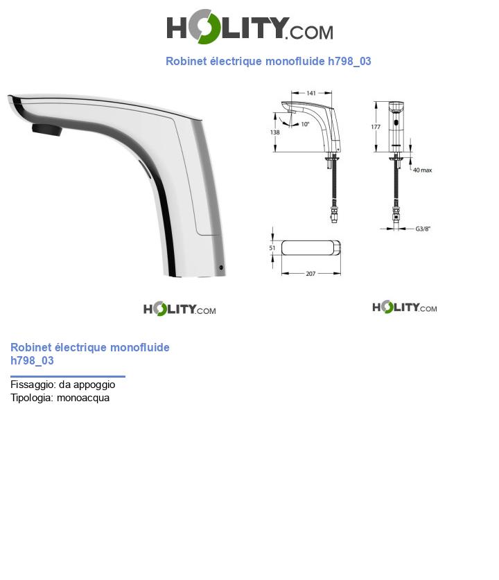 Robinet électrique monofluide h798_03