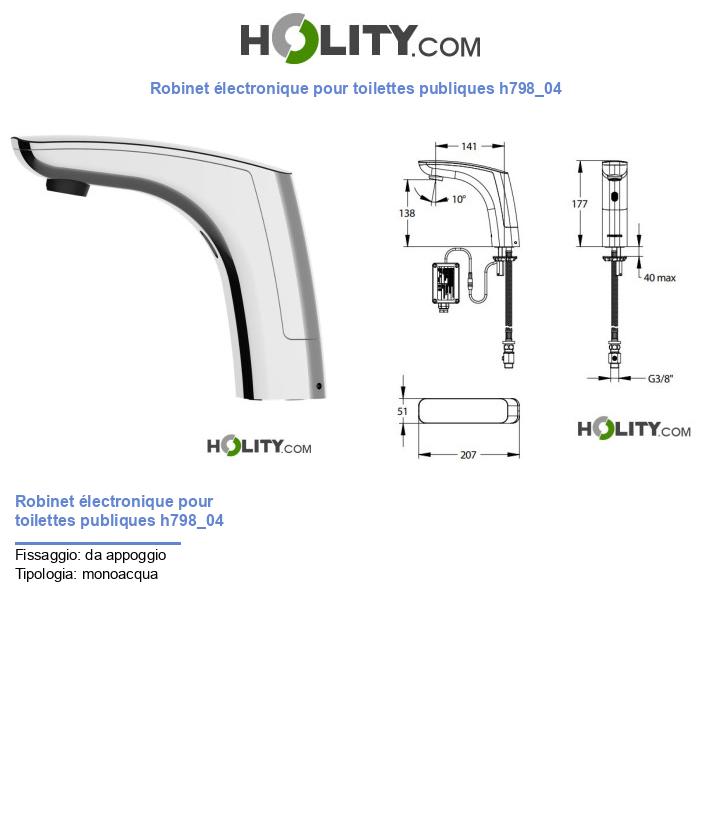 Robinet électronique pour toilettes publiques h798_04