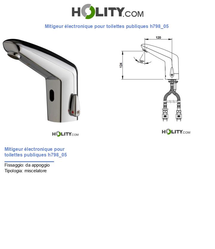 Mitigeur électronique pour toilettes publiques h798_05