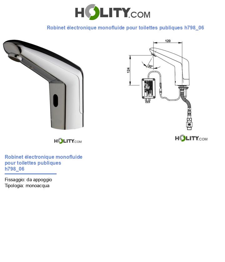 Robinet électronique monofluide pour toilettes publiques h798_06