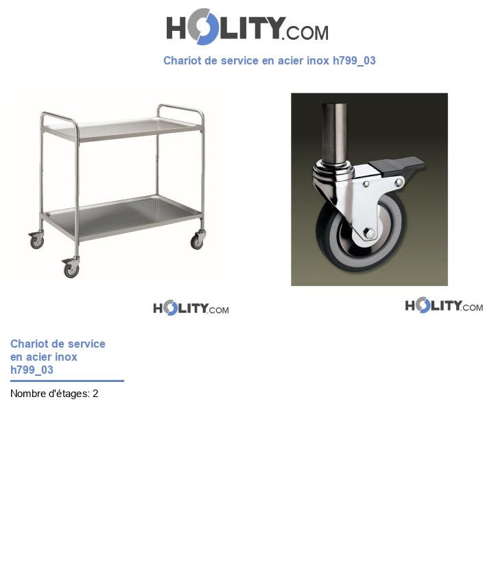 Chariot de service en acier inox h799_03