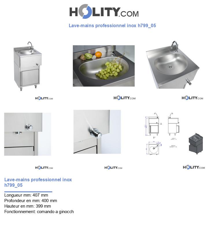 Lave-mains professionnel inox h799_05