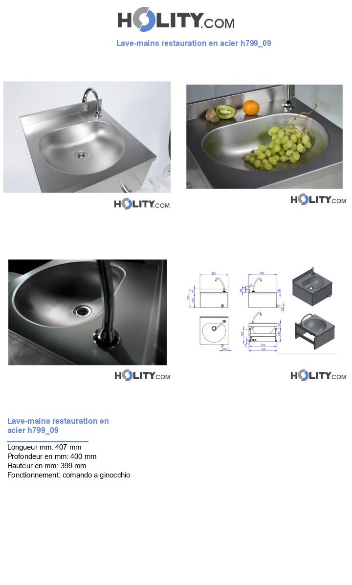 Lave-mains restauration en acier h799_09