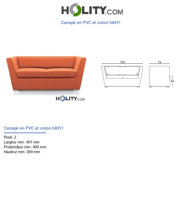 Canapé en PVC et coton h8011