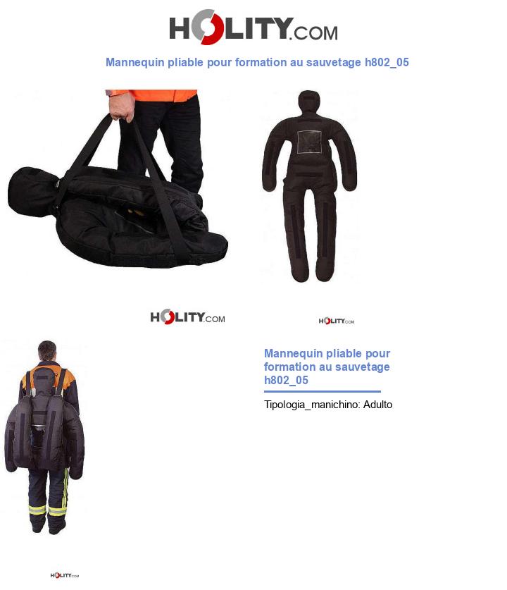 Mannequin pliable pour formation au sauvetage h802_05