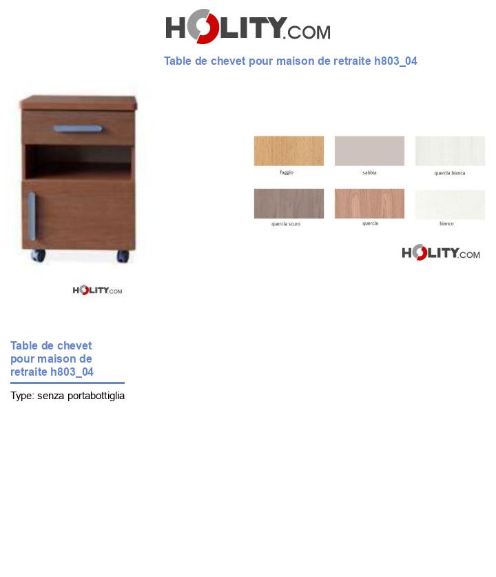 Table de chevet pour maison de retraite h803_04