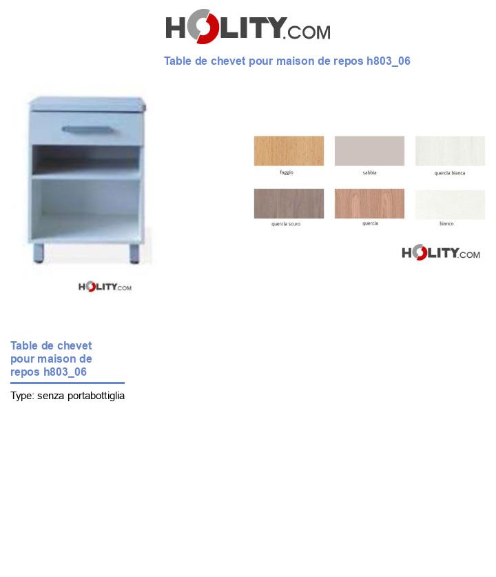 Table de chevet pour maison de repos h803_06