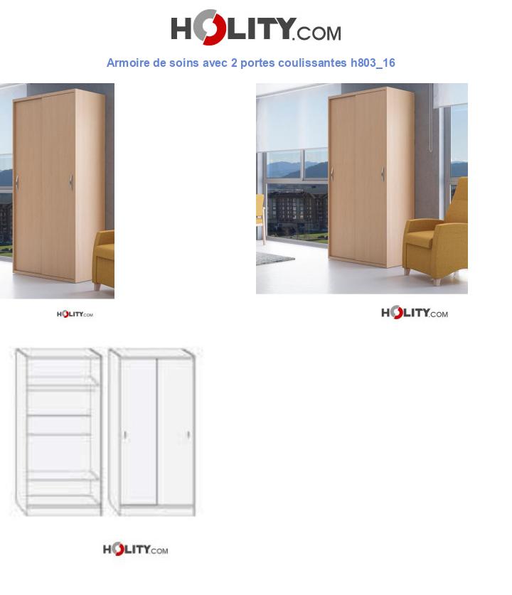 Armoire de soins avec 2 portes coulissantes h803_16