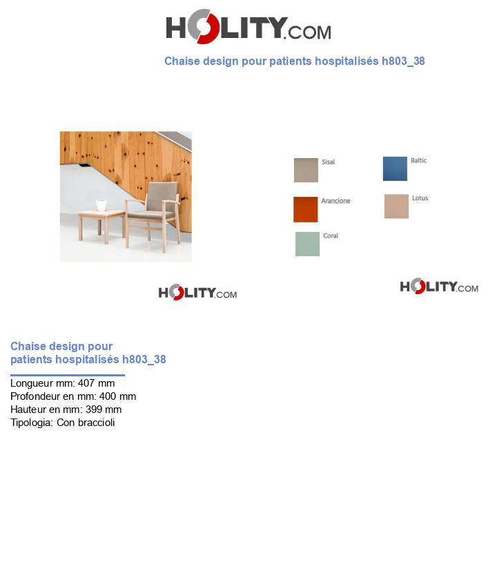 Chaise design pour patients hospitalisés h803_38